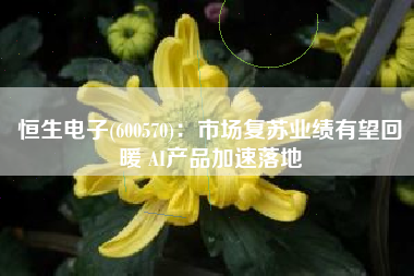 恒生电子(600570)：市场复苏业绩有望回暖 AI产品加速落地