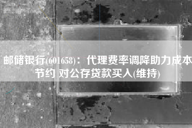 邮储银行(601658)：代理费率调降助力成本节约 对公存贷款买入(维持)