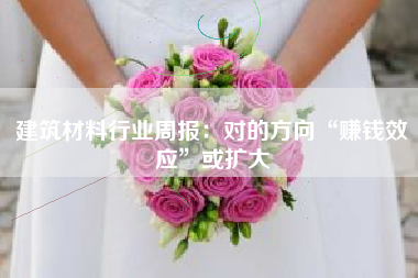 建筑材料行业周报：对的方向“赚钱效应”或扩大
