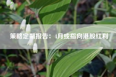策略定期报告：4月或指向港股红利