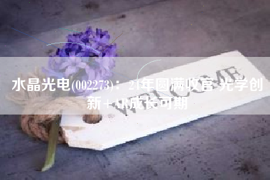 水晶光电(002273)：24年圆满收官 光学创新+AR成长可期