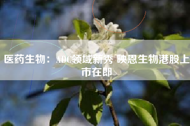 医药生物：ADC领域新秀 映恩生物港股上市在即