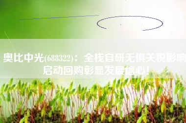 奥比中光(688322)：全栈自研无惧关税影响 启动回购彰显发展信心！
