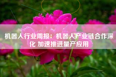 机器人行业周报：机器人产业链合作深化 加速推进量产应用