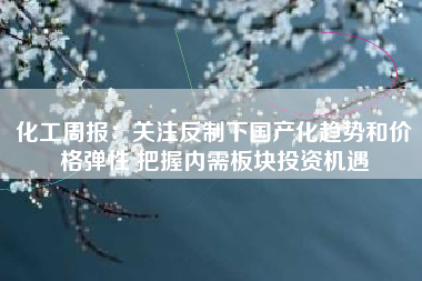 化工周报：关注反制下国产化趋势和价格弹性 把握内需板块投资机遇