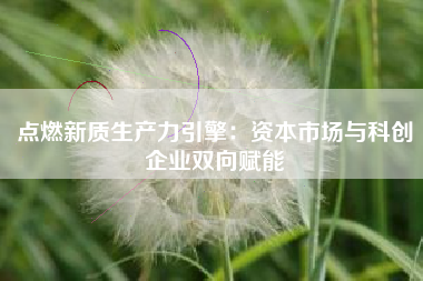 点燃新质生产力引擎：资本市场与科创企业双向赋能