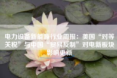 电力设备新能源行业周报：美国“对等关税”与中国“贸易反制”对电新板块影响更新