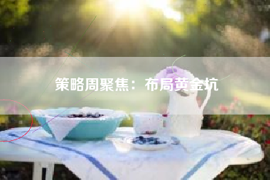 策略周聚焦：布局黄金坑
