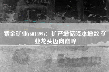 紫金矿业(601899)：扩产增储降本增效 矿业龙头迈向巅峰