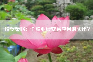 投资策略：个股业绩交易应何时卖出？