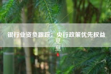 银行业资负跟踪：央行政策优先权益