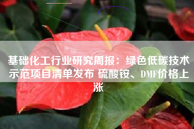 基础化工行业研究周报：绿色低碳技术示范项目清单发布 硫酸铵、DMF价格上涨