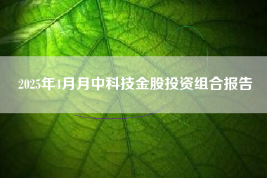 2025年4月月中科技金股投资组合报告