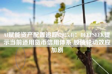 AI赋能资产配置追踪(2025.4)：DEEPSEEK提示当前适用货币信用体系 股债轮动效应加剧