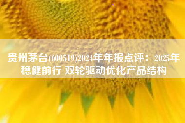 贵州茅台(600519)2024年年报点评：2025年稳健前行 双轮驱动优化产品结构