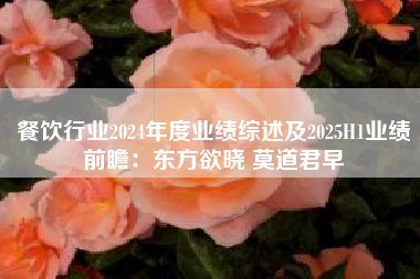 餐饮行业2024年度业绩综述及2025H1业绩前瞻：东方欲晓 莫道君早