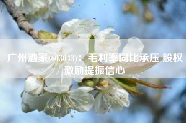 广州酒家(603043)：毛利率同比承压 股权激励提振信心