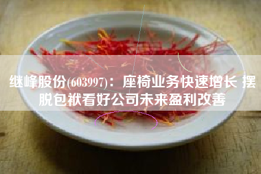 继峰股份(603997)：座椅业务快速增长 摆脱包袱看好公司未来盈利改善
