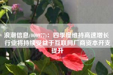 浪潮信息(000977)：四季度维持高速增长 行业将持续受益于互联网厂商资本开支提升