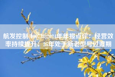 航发控制(000738)2024年年报点评：经营效率持续提升；25年处于新老型号过渡期