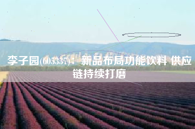 李子园(605337)：新品布局功能饮料 供应链持续打磨