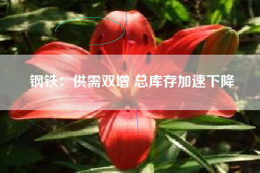 钢铁：供需双增 总库存加速下降