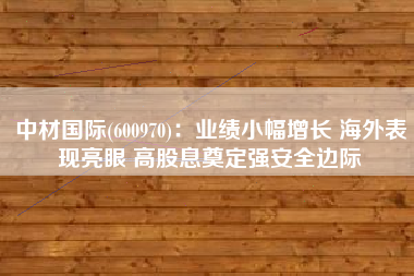 中材国际(600970)：业绩小幅增长 海外表现亮眼 高股息奠定强安全边际