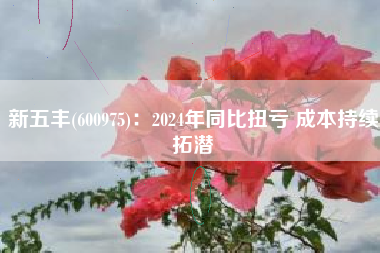 新五丰(600975)：2024年同比扭亏 成本持续拓潜