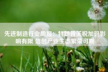 先进制造行业周报:特朗普关税加码影响有限 信创产业生态繁荣可期 先进制造行业周报:特朗普关税加码影响有限 信创产业生态繁荣可期