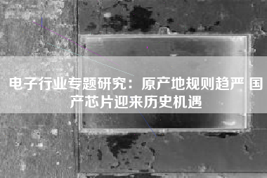 电子行业专题研究：原产地规则趋严 国产芯片迎来历史机遇