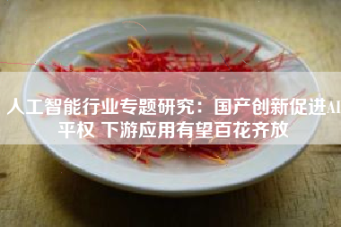 人工智能行业专题研究：国产创新促进AI平权 下游应用有望百花齐放