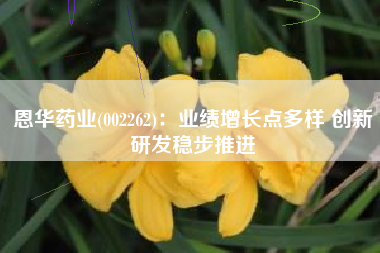 恩华药业(002262):业绩增长点多样 创新研发稳步推进 恩华药业(002262):业绩增长点多样 创新研发稳步推进
