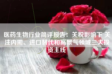 医药生物行业简评报告：关税影响下 关注内需、进口替代和高景气领域三大投资主线