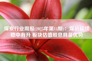 煤炭行业周报(2025年第14期)：煤价延续稳中有升 板块估值股息具备优势