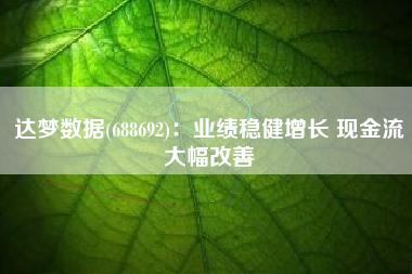达梦数据(688692)：业绩稳健增长 现金流大幅改善