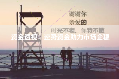 资金透视：逆势资金助力市场企稳