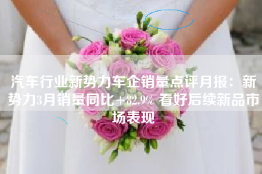 汽车行业新势力车企销量点评月报：新势力3月销量同比+82.9% 看好后续新品市场表现