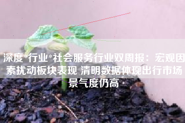 深度*行业*社会服务行业双周报：宏观因素扰动板块表现 清明数据体现出行市场景气度仍高