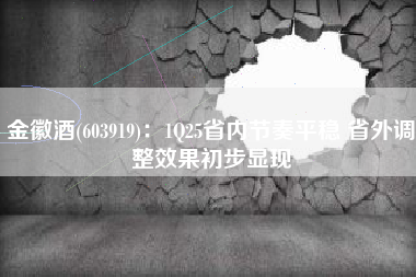金徽酒(603919)：1Q25省内节奏平稳 省外调整效果初步显现