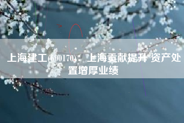 上海建工(600170)：上海贡献提升 资产处置增厚业绩