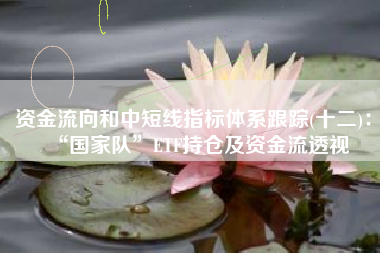 资金流向和中短线指标体系跟踪(十二)：“国家队”ETF持仓及资金流透视