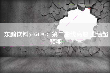 东鹏饮料(605499)：第二曲线高增 业绩超预期