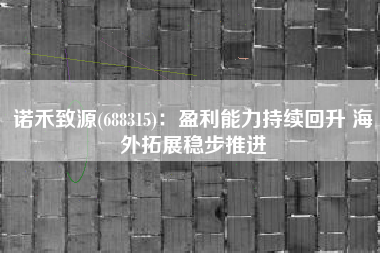 诺禾致源(688315)：盈利能力持续回升 海外拓展稳步推进