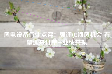 风电设备行业点评：强调Q2海风机会 有望迎来订单+业绩共振