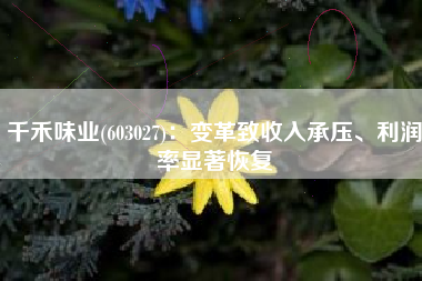 千禾味业(603027)：变革致收入承压、利润率显著恢复