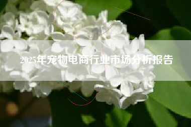 2025年宠物电商行业市场分析报告