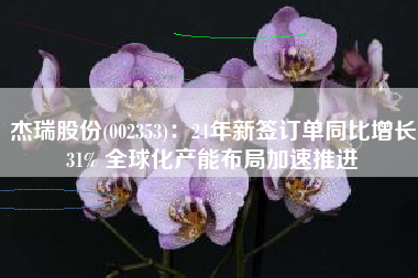 杰瑞股份(002353)：24年新签订单同比增长31% 全球化产能布局加速推进