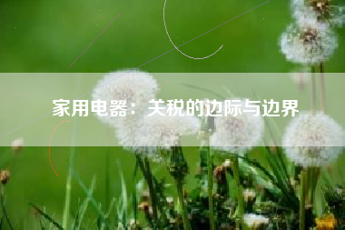 家用电器：关税的边际与边界