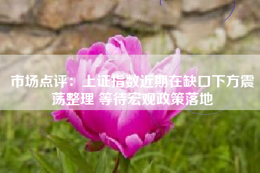 市场点评：上证指数近期在缺口下方震荡整理 等待宏观政策落地