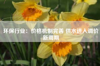 环保行业：价格机制完善 供水进入调价新周期